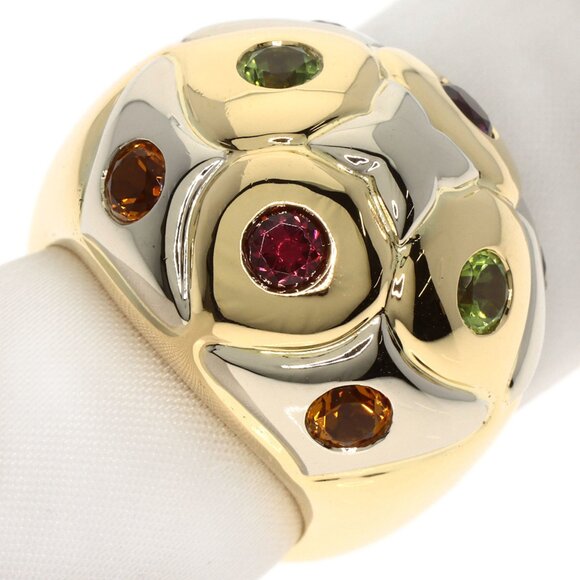 Bvlgari Loto Peridot, Rhodolite Garnet, and Citrine Ring in 18K Yellow Gold f...